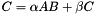 $ C = \alpha A B + \beta C $